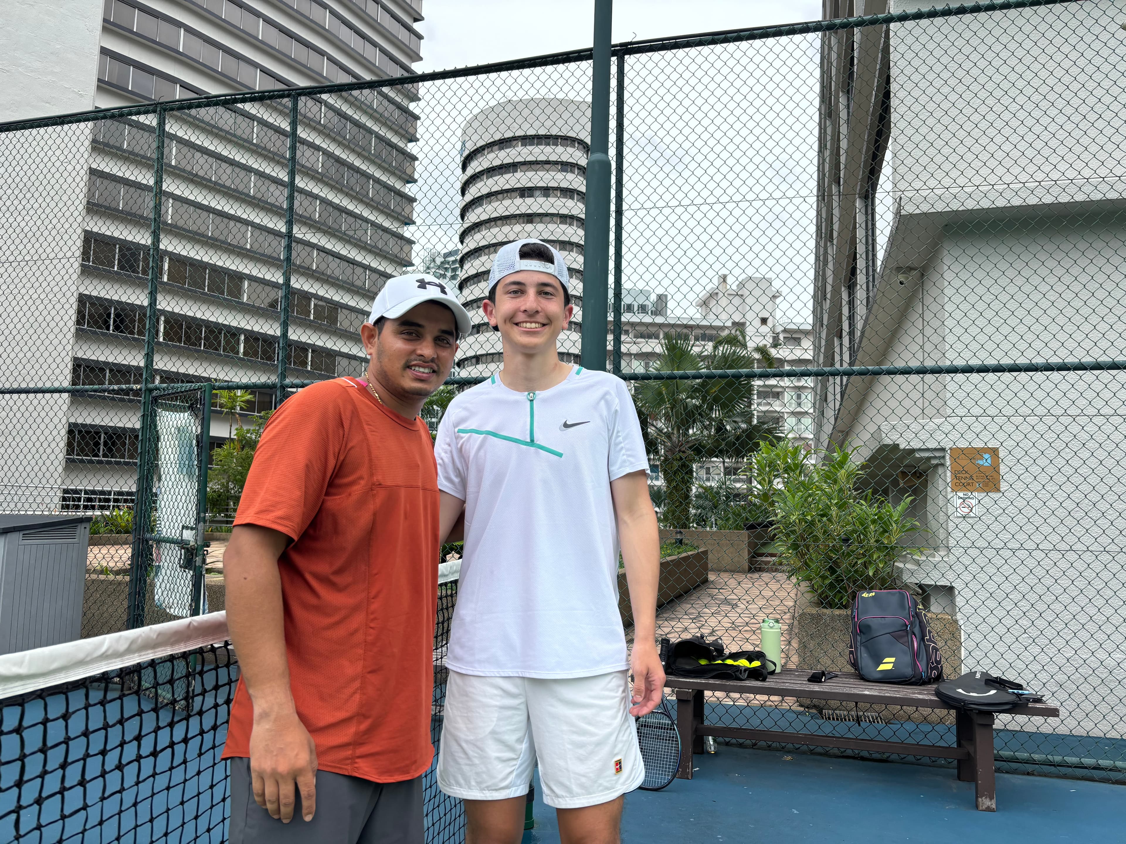 Tennis action shot 4